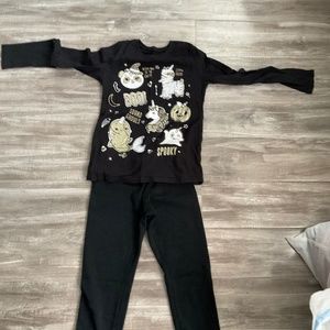 Cat n jack halloween shirt with sweatpants